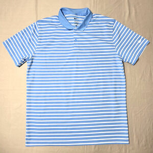 Nike Golf Dri-FIT Victory Striped Polo Shirt Men's Large Blue White DH0835-412